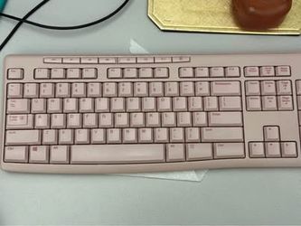 Wireless Pink Keyboard And Mouse Combo