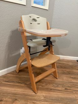 Wooden Baby High Chair with Tray