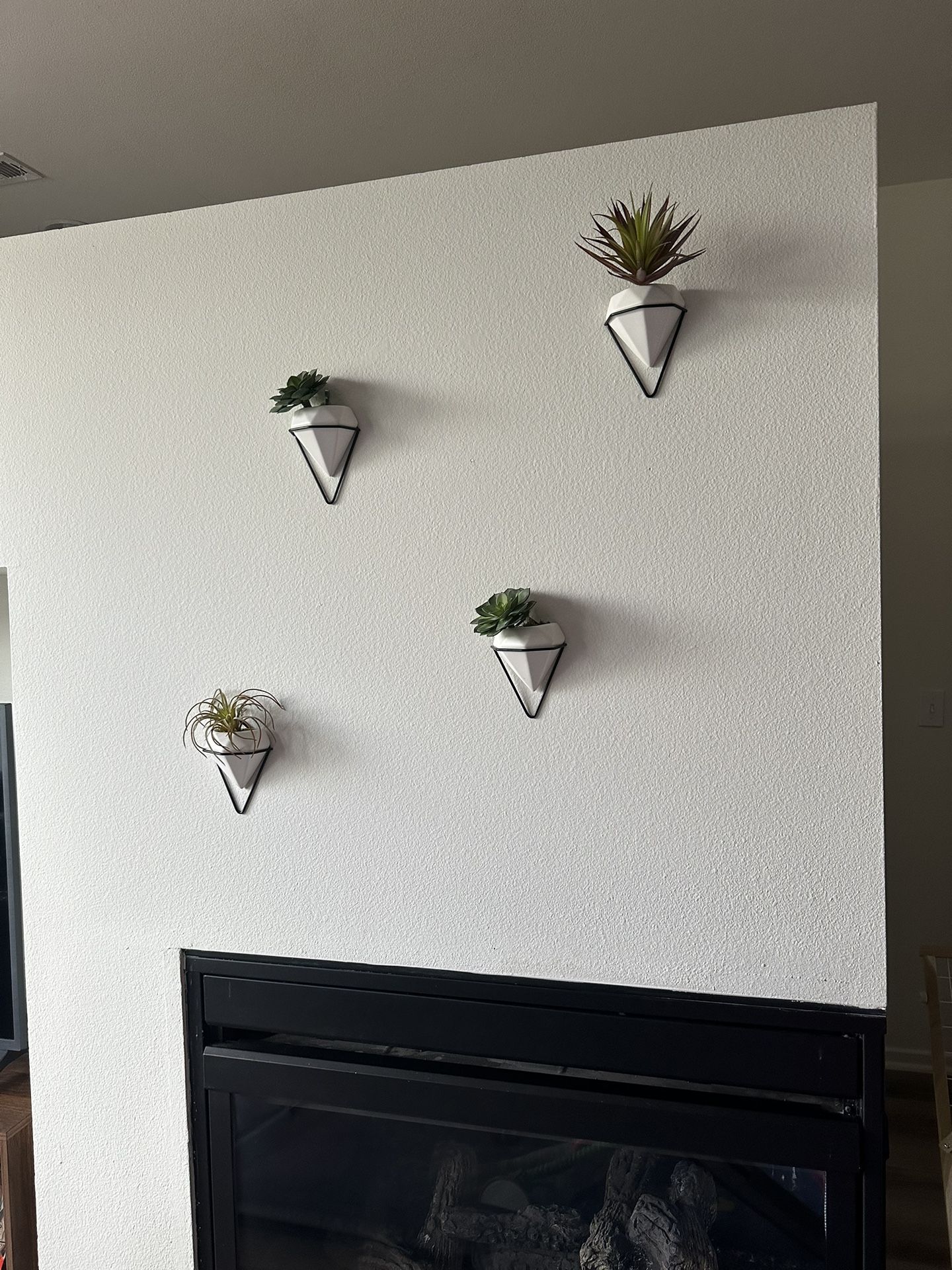 Faux Succulents With Hanging Pots 