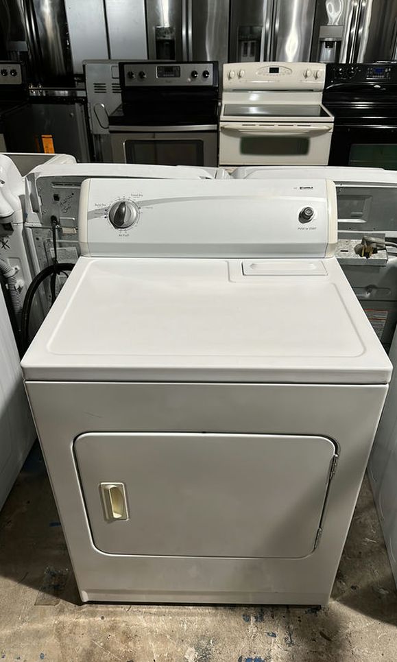 White Kenmore Dryer with AutoDry Feature