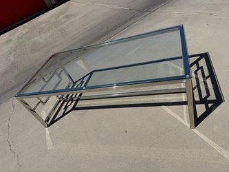 Glass coffee table