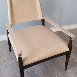 Tan Leather Accent Chair