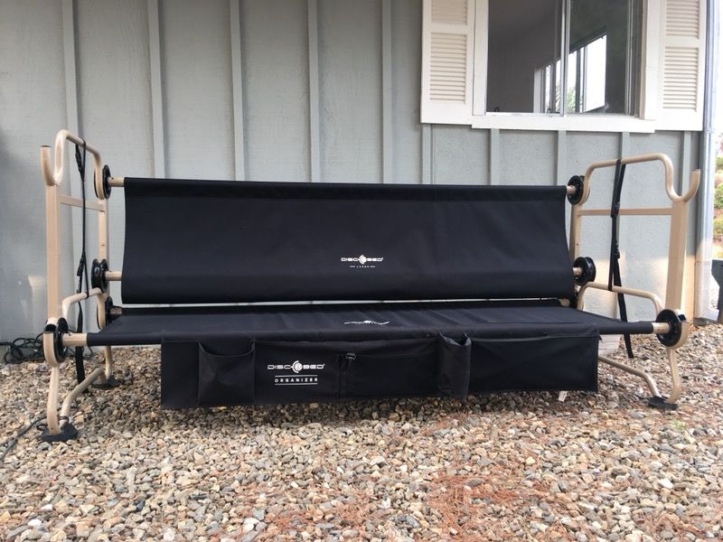 Disc O Bed Camping Bunk Bed with Organizers Sz Large