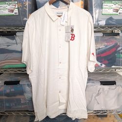 Boston Red Sox Tommy Bahama MLB 2018 World Series Champion Men's Silk Button Shirt