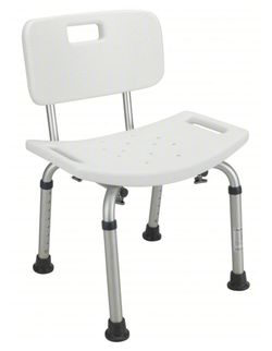 HEALTHSMART Shower Chair: Plastic, 20 in Max. Seat Wd, 325 lb Wt Capacity