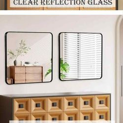 Banbury 30 in. W x 30 in. H SquareFramed Tilt Wall Bathroom Vanity Mirror in Brushed Nickel

$35