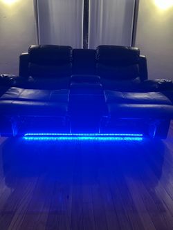 Love seat recliner with LED lights