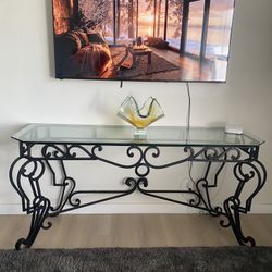 Console Or End Black Table