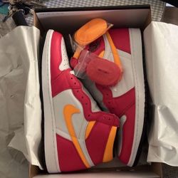 New Jordan 1 High OG Retro Light Fusion Red 