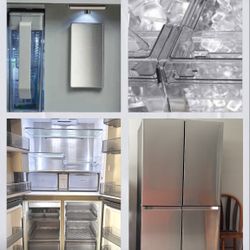 🎈Everything Working! 4-Door Counter Depth Flex Smart Refrigerator with Beverage Center, Dual Ice Maker, FlexZone