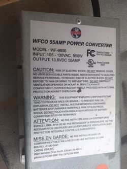 WFCO 55 AMP Power converter for R V