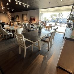 Grey/white 6PC Dining Table Set