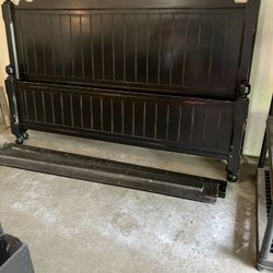 Free King Bed frame, Pillow top Mattress And Bed Platform