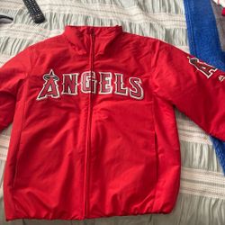Men’s Angels Bomber Zip Up Jacket Medium 