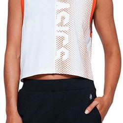ASICS Women's Happy Chaos Crop Tank Clothes MSRP $28 Sz:XL