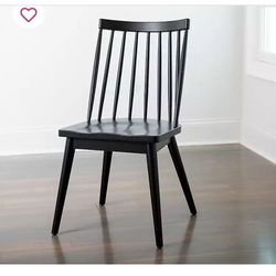 Brand New Black Windsor Wood Dining Chairs (set of 6)