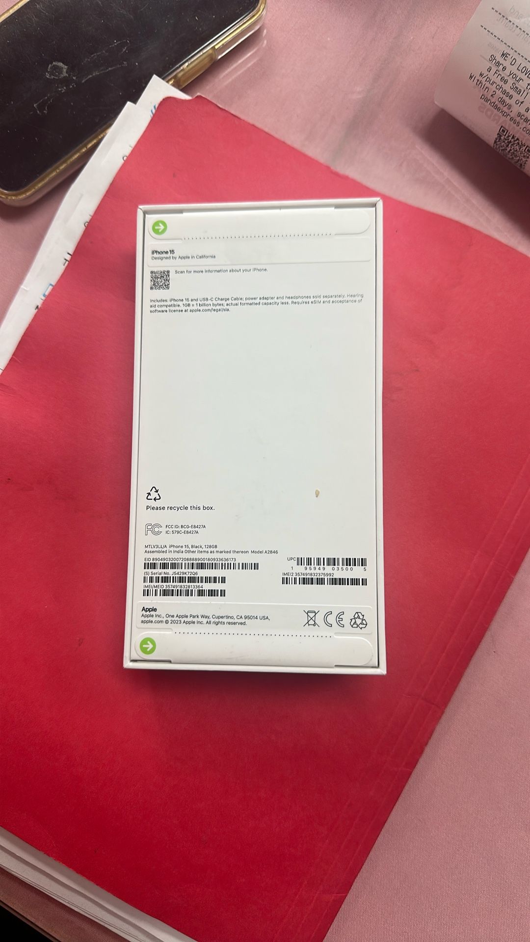 Iphone 15 New Open Box With T Mobile