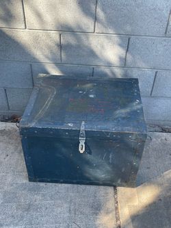Old military trunk chest
