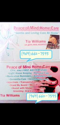 Home health care Caregiver 