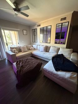 Sectional couch.