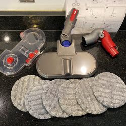 Dyson Vacuum Electric Mop Kit: Mop Head, Water Tank, 6 Cloths, Low Reach Adaptor