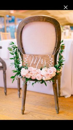 Wedding chair signs
