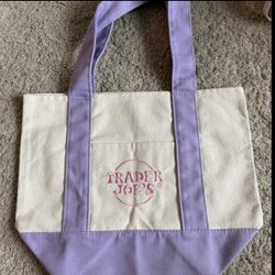 Large Lavender Trader Joe’s Tote Bag 