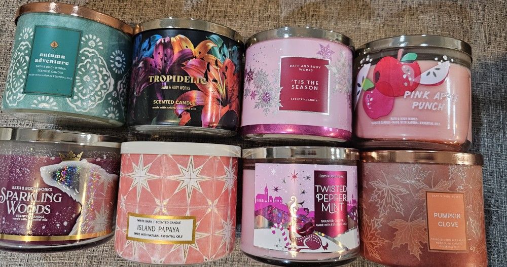 Brand New Bath & Body Works Scented Candle - $13 Ea
