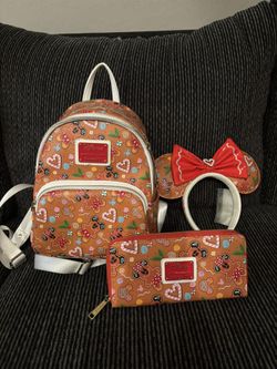 Christmas Disney Loungefly With Ears And Wallet