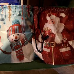 Holiday Drawstring Non-woven Backpack Gift Bags