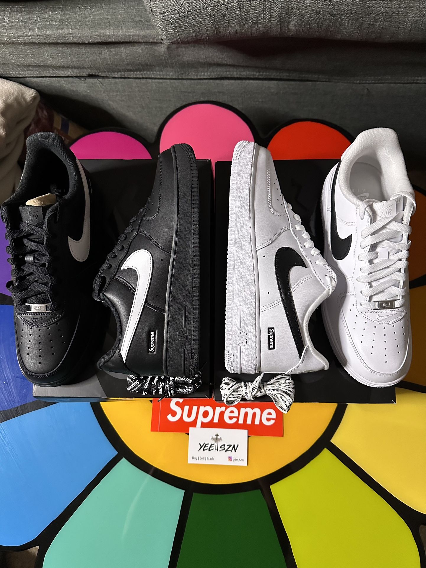 Nike Air Force 1 Supreme Size 8-12 Available! 
