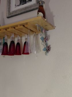 Wine glass shelf