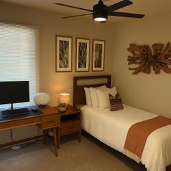 Luxury Tempur-Pedic Adjustable Bed + Designer nightstand - Like NEW! 