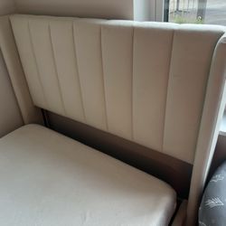 Twin lift up storage bed with mattress 