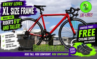 Tall XL 62cm road bike entry level for 6'+