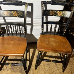 L.Hitchcock Antique Chairs Set Of 4