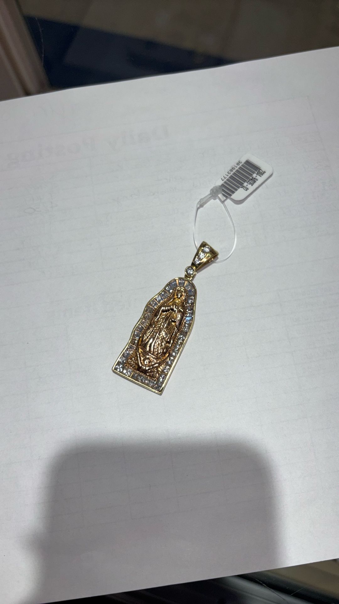 14 K Gold Virgin Mary