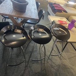 Bar Stools: Set Of 3 Lyra Bar Stools as-is SKU V7NJT7