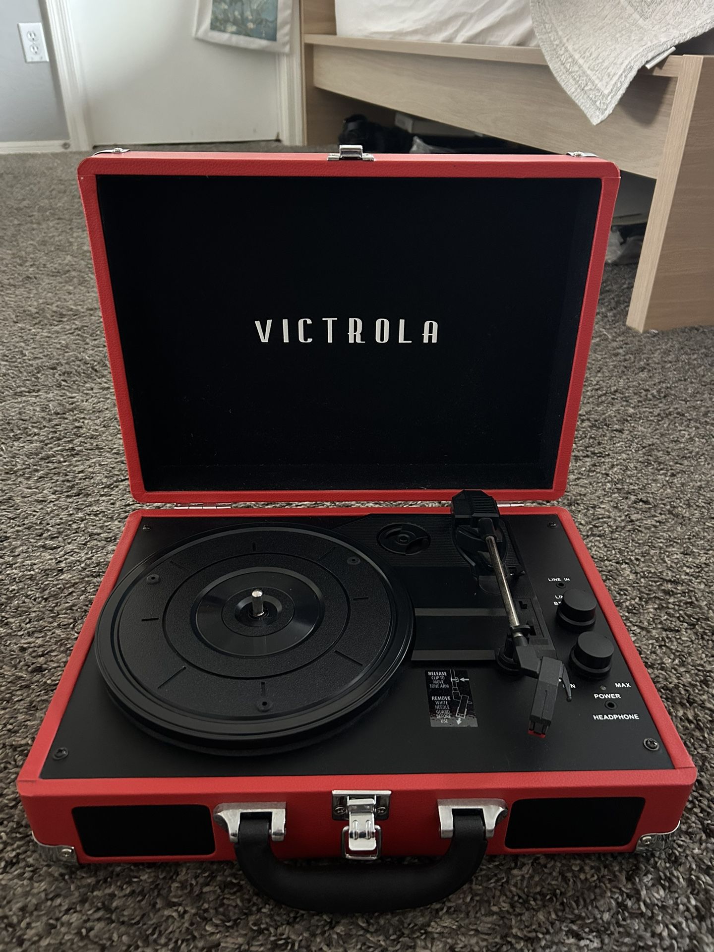Victrola Vintage Record Player Red
