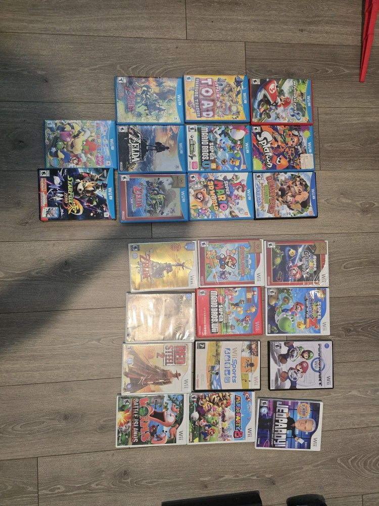 Wii U with Wii And WiiU Games