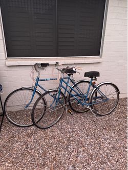 Pair of retro bikes