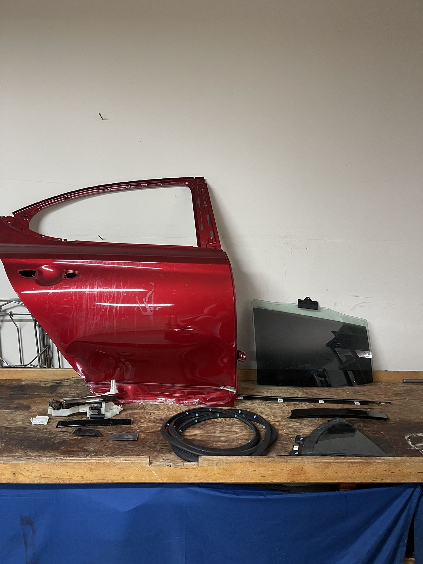 2019 Genesis G70 Passenger Side Rear Door and attachments