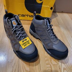 Carhartt Women's Lightweight Wtrprf Mid-Height Work Hiker Carbon Nano Safety Toe CWH4420 Industrial Boot, Brown Brushed Suede/Nylon, 11 M US