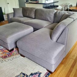 Sectional Couch With Ottoman (Can Deliver)