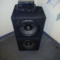 Car  audio subs radio and amp