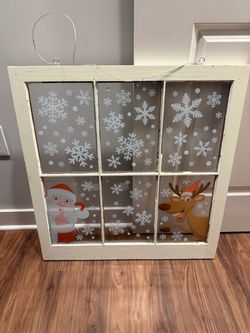 Festive Christmas Window Frame Decor