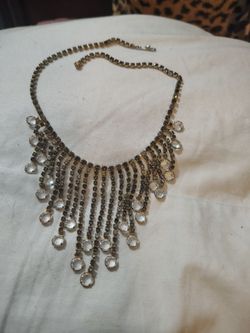 Vintage Rhinestone Crystal Necklace