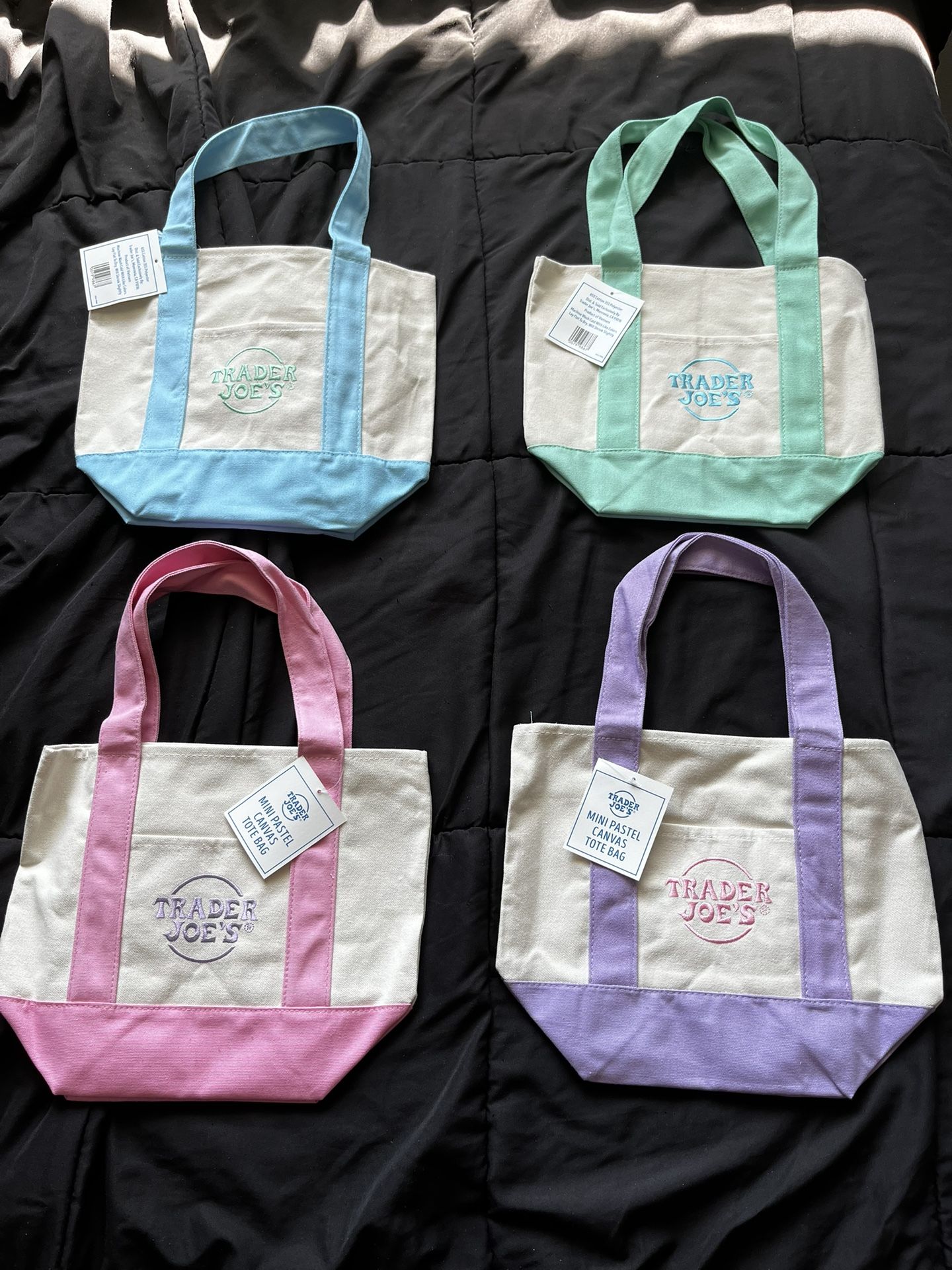 Limited Addition Trader Joe’s Mini Pastel Tote Bags