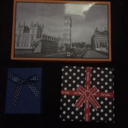 Handmade Leather Wallet, Oxford Tie & A Pair Of Cufflinks From Europe 