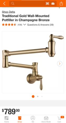 Delta 1165LF-CZ Wall-Mounted Pot Filler in Champagne Bronze